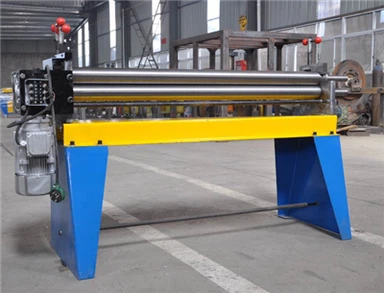 Rundkanal Slip Roll Machine Elektrisk 3 ruller Plade Rullemaskine